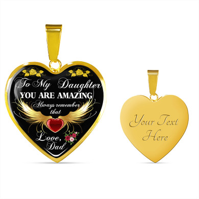 Dad And Daughter, To My Daughter, Gift For Daughter, Heart Charm For Daughter, Birthday Gift For Daughter, To My Love, Best Gift For Daughter, Perfect Gift For Daughter, Anniversary Gift For Daughter, Christmas Gift For Daughter, LvA, briansi1137