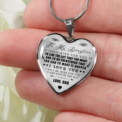 Birthday Gift For Daughter,To My Daughter Necklace, Necklace For Daughter From Dad,Special Necklace For Daughter,Best Gift For Daughter From Dad,Amazing Daughter Necklace 995dhd