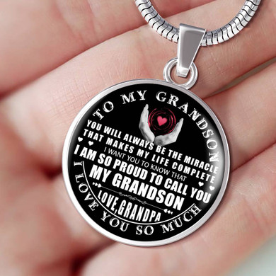 Gift For Grandson,Necklace For Grandson From Grandpa,Best Birthday Gift For Grandson,Grandpa And Grandson Necklace,Best Gift Idea For Grandson From Grandfather 1149grsps