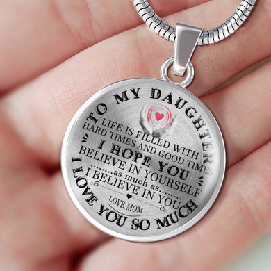 to my daughter necklace, special necklace for daughter from mom, mother and daughter necklace 1075dms to my daughter necklace, special necklace for daughter from mom, mother and daughter necklace 1075dms