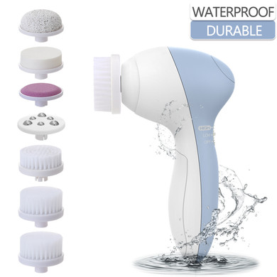 PIXNOR 7 in 1 Electric Facial Cleaning Brush Skin Care Beauty Device Spa Brush Skin Massage Tool
