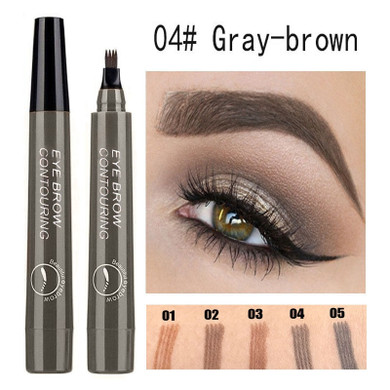 Waterproof Natural Eyebrow Pen Four-claw Eye Brow Tint Fork Tip Eyebrow Tattoo Pencil Long Lasting Easy to use Cosmetics TSLM1