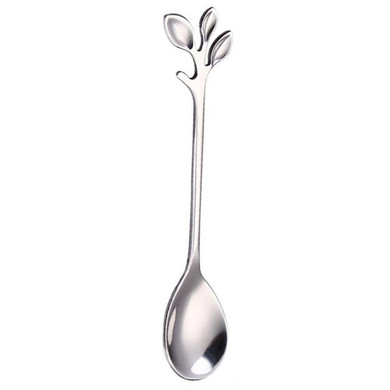 Vintage Exquisite Branch Shape Small Coffee Spoon Royal Flatware For Snacks Kitchen Dining Bar Mini Dessert Spoon Cutlery Set