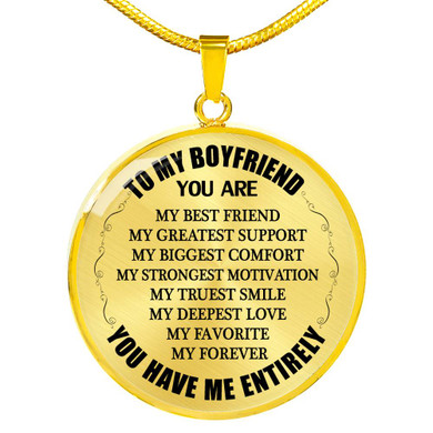 To My Boyfriend Luxury Necklace: Necklace For Boyfriend, Valentine Gift For Boyfriend  548BG