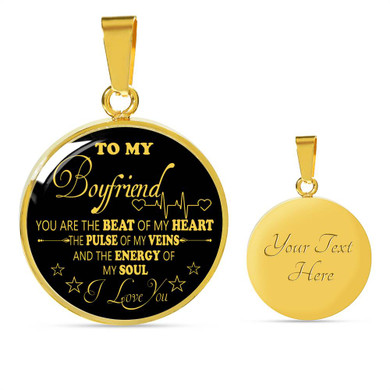 To My Boyfriend Luxury Necklace: Necklace For Boyfriend, Valentine Gift For Boyfriend 544BG