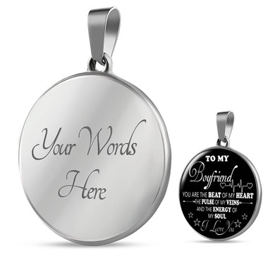 To My Boyfriend Luxury Necklace: Necklace For Boyfriend, Valentine Gift For Boyfriend 544BS
