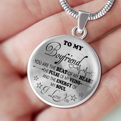 To My Boyfriend Luxury Necklace: Necklace For Boyfriend, Valentine Gift For Boyfriend 544BO