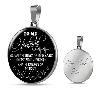 To My Husband Luxury Necklace: Husband And Wife Necklace, Necklace For Husband, Valentine Gift For Husband 543HS
