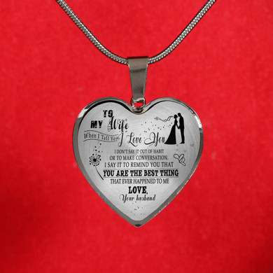 To My Wife Luxury Necklace - Pendant Romantic Chain - Best Gift For Her 243WSO