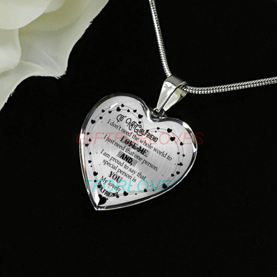 To my girlfriend: Gift Ideas for girlfriend, girlfriend necklace, to my girlfriend necklace, beautiful girlfriend necklace, best gifts for girlfriend, birthday gifts for girlfriend, boyfriend and girlfriend necklace 923fHbn