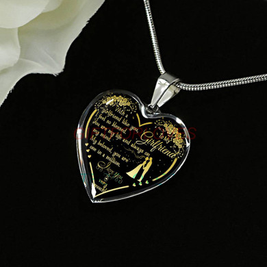 To my girlfriend: Gift Ideas for girlfriend, girlfriend necklace, to my girlfriend necklace, beautiful girlfriend necklace, best gifts for girlfriend, birthday gifts for girlfriend, boyfriend and girlfriend necklace 782fHgn