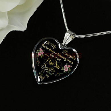 To my daughter: daughter necklace, to my daughter necklace, best gifts for daughter, birthday gifts for daughter, mother and daughter necklace, daughter necklace from parents, special daughter necklace, amazing daughter necklace 504fdgn