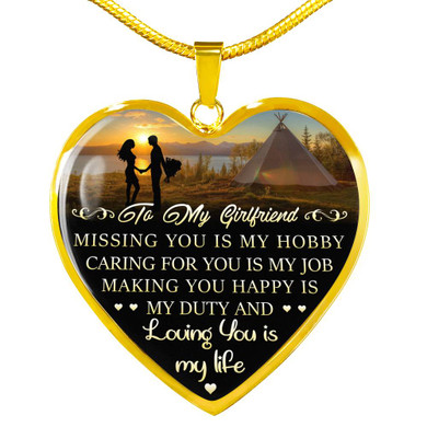 To my girlfriend:special valentine necklace for girlfriend, amazing gift for girlfriend, birthday gift for girlfriend,best girlfriend necklace