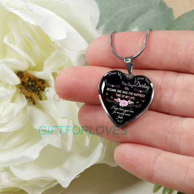 To my wife: Gift for Christmas 2018, Christmas gift ideas for wife, beautiful wife necklace, wife necklace, to my wife necklace, best gifts for wife, birthday gifts for wife, husband and wife necklace 946