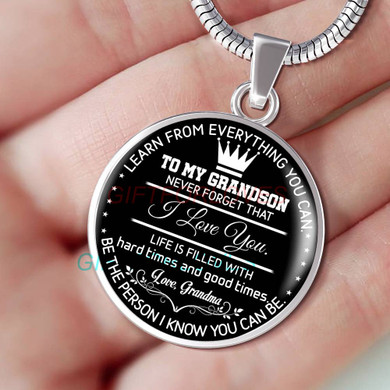 To my grandson: Gift for Christmas 2018, Christmas gift ideas for grandson, Grandson necklace from parents, Grandson necklace, to my grandson necklace, best gifts for grandson, birthday gifts for grandson, special grandson necklace, 880 To my grandson: Gift for Christmas 2018, Christmas gift ideas for grandson, Grandson necklace from parents, Grandson necklace, to my grandson necklace, best gifts for grandson, birthday gifts for grandson, special grandson necklace, 880
