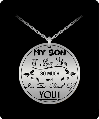 To my son: Gift for Christmas 2018, Christmas gift ideas for son, son necklace, to my son necklace, son necklace from parents, best gifts for son, birthday gifts for son, mother and son necklace, mother and son necklace, special son necklace 645
