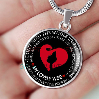 To my wife: I don't need the whole world to love me. I just need that one person. And, I am proud to say that special person is you. My lovely wife. 417