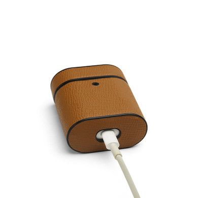 Oxford Brown Grain AirPod Case