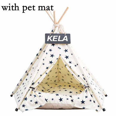 Teepee Tent House Bed For Dog Cat