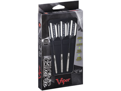 Viper Sinister 95% Tungsten Soft Tip Darts Grooved Barrel 18 Grams