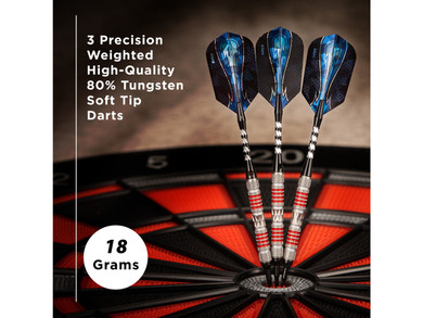 Viper Astro 80% Tungsten Soft Tip Darts Red Rings 18 Grams