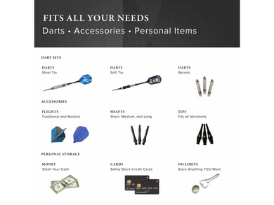 Casemaster Plazma Dart Case Black with Blue Zipper