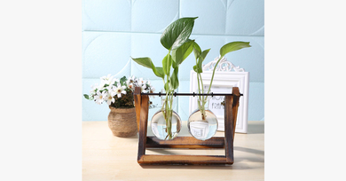 Glass Hydroponics Table Planter Stand