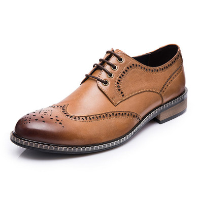 Bullock Carved Groom Men's Leather Shoes