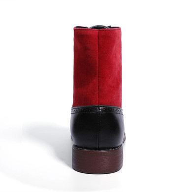 Color Matching Vintage Lace-up Men's Boots