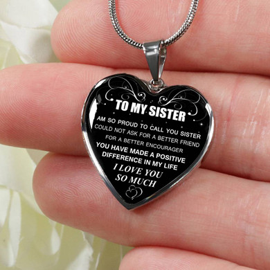 To My Sister: Gift For Sister, Christmas Gift For Sister, Idea Gift For Sister, Necklace For Sister, Family Gift 1109ts