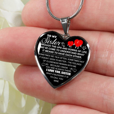 To My Sister: Gift For Sister, Christmas Gift For Sister, Idea Gift For Sister, Necklace For Sister, Family Gift 1105ts
