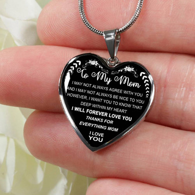 To My Mom Necklace Perfect Gift For Mom -Thanks For Everything, Mom I Love You 1029ms-sb