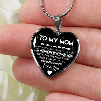 To My Mom Necklace Perfect Gift For Mom -Thanks For All That You Do, Mom I Love You 1028ms-sb