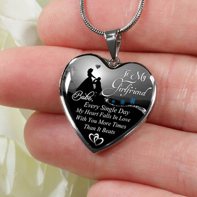 TO MY GIRLFRIEND: GIFT IDEAS FOR GIRLFRIEND, GIRLFRIEND NECKLACE, TO MY GIRLFRIEND NECKLACE, BEAUTIFUL GIRLFRIEND NECKLACE, BEST GIFTS FOR GIRLFRIEND, BIRTHDAY GIFTS FOR GIRLFRIEND, BOYFRIEND AND GIRLFRIEND NECKLACE  937gs