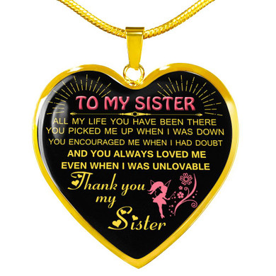 To My Sister: Gift For Sister, Christmas Gift For Sister, Idea Gift For Sister, Necklace For Sister, Family Gift 1107tg