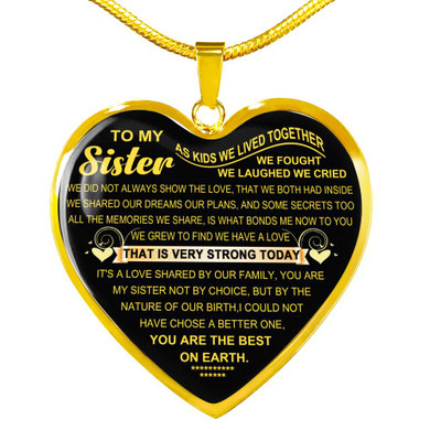 To My Sister: Gift For Sister, Christmas Gift For Sister, Idea Gift For Sister, Necklace For Sister, Family Gift 1104tg