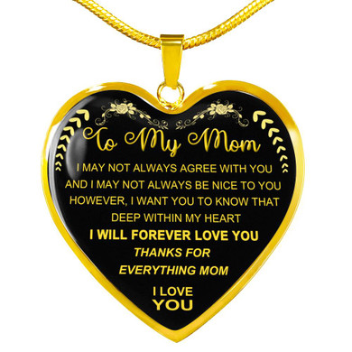 To My Mom Necklace Perfect Gift For Mom -Thanks For Everything, Mom I Love You 1029mg-gb
