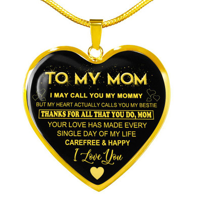 To My Mom Necklace Perfect Gift For Mom -Thanks For All That You Do, Mom I Love You 1028mg-gb