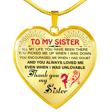 To My Sister: Gift For Sister, Christmas Gift For Sister, Idea Gift For Sister, Necklace For Sister, Family Gift 1107to
