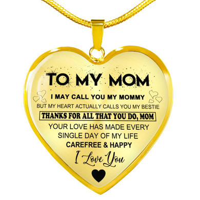 To My Mom Necklace Perfect Gift For Mom -Thanks For All That You Do, Mom I Love You 1028mo-wo