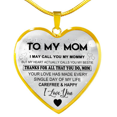 To My Mom Necklace Perfect Gift For Mom -Thanks For All That You Do, Mom I Love You 1028mm-wo