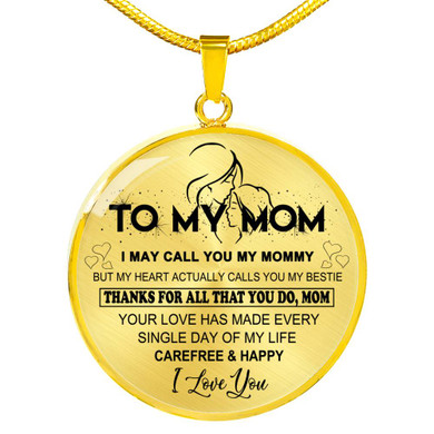 To My Mom Necklace Perfect Gift For Mom -Thanks For All That You Do, Mom I Love You  1058mo