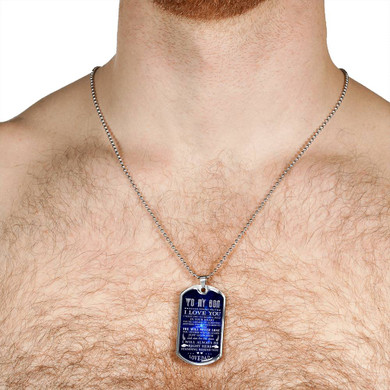 To my son dog tag: special dog tag for son,birthday gift for son,amazing son dog tag - never forget that I love you . . . 14sds