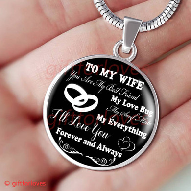 To My Wife Luxury Necklace: Husband And Wife Necklace, Birthday Gifts For Wife, Birthday Gifts For Her, Necklace For Wife Gifts 217WS