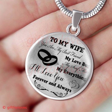 To My Wife Luxury Necklace: Husband And Wife Necklace, Birthday Gifts For Wife, Birthday Gifts For Her, Necklace For Wife Gifts 217WO