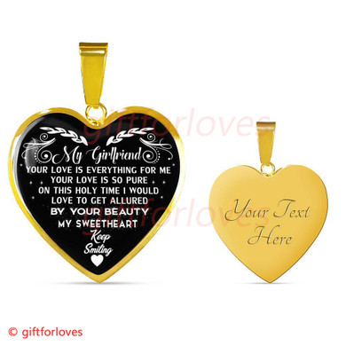 To My Girlfriend Luxury Necklace: Necklace For Girlfriend,  Birthday Gift For Girlfriend "Your Love Is Everything For Me"� 539GFS