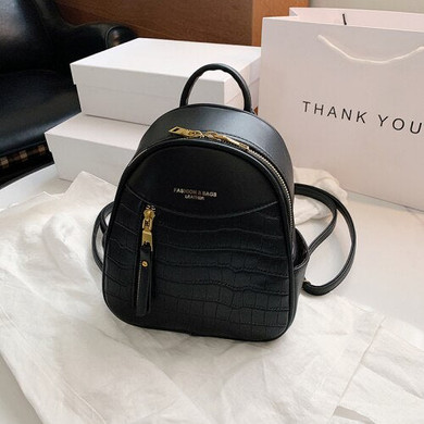 Stone Crocodile Pattern Feminina Backpacks for Women PU Leather Backpack Travel Shopping School Bags Newest Style Lady Girls