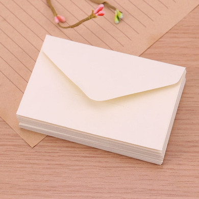 20PCS Classical White Black Kraft Blank Mini Paper Window Envelopes Wedding Invitation Envelope Gift Envelope