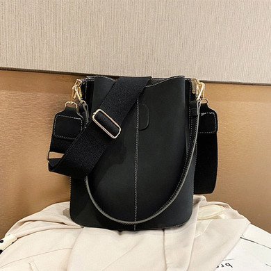 Vintage Matte PU Leather Designer Bucket Handbags For Women High Quality Shoulder Bags Ladies Crossbody Totes Shopping Bag Bolso