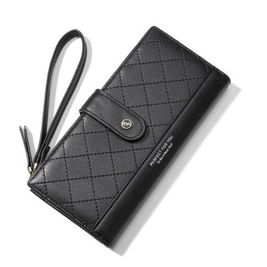 WEICHEN Wristband Long Women Wallets Big Capacity Clutch Cell Phone Pocket Card Holder Zipper Coin Purse Designer Female Wallets